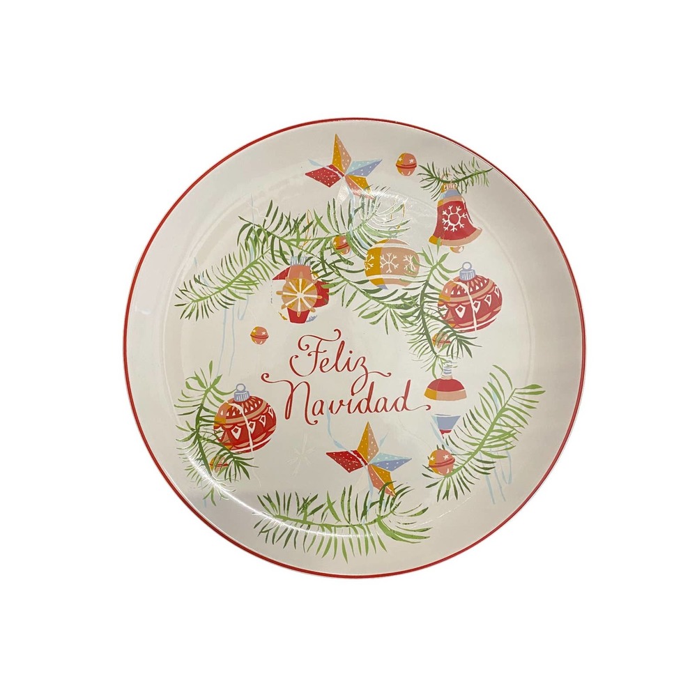 Large 14" Stoneware Feliz Navidad Serving Platter - Threshold™